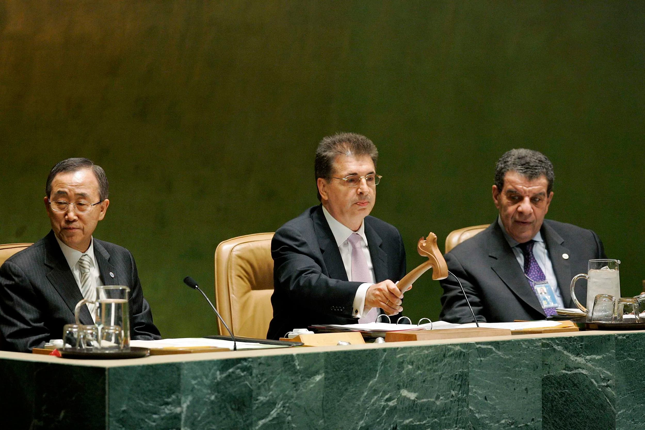 A chair presiding over committee from the dais